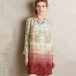 Anthropologie Maeve Cleome Silk Tunic
Mini Dress Size M